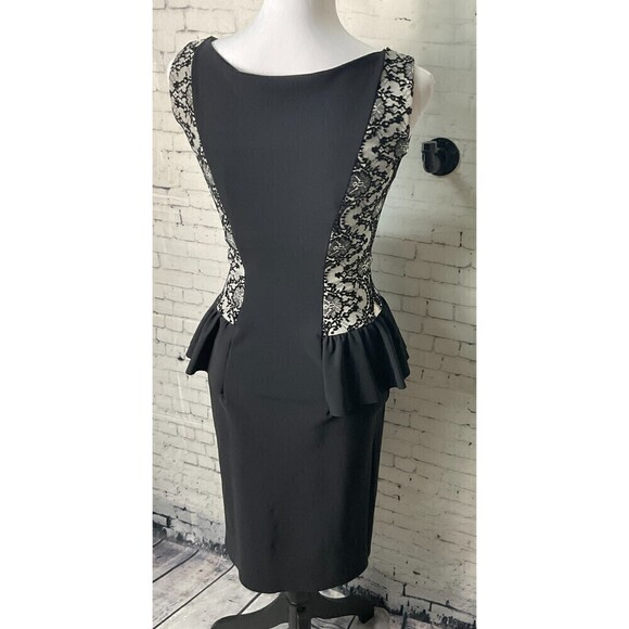 Chiara Boni La Petite Robe Black Silver Sleeveless Cocktail Dress Sz 6 N2 - Picture 9 of 15